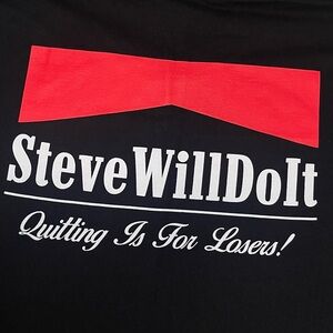 FULL SEND STEVE WILL DO IT quitters tee Marlboro inspo black Red Men's Shirt
